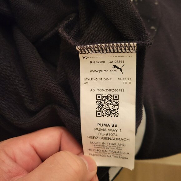 PUMA Men’s XXL Black Training Hoodie Pullover Long Sleeve Athletic Sweatshirt - Picture 4 of 9